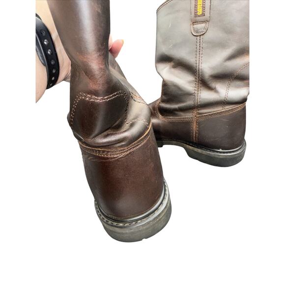 CAT Caterpillar P89516 Men\'s Steel Toe Work Leather Brown Boots Shoes 10.5 main image 8